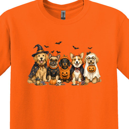 Halloween Pups -  Heavy Cotton Unisex T-shirt
