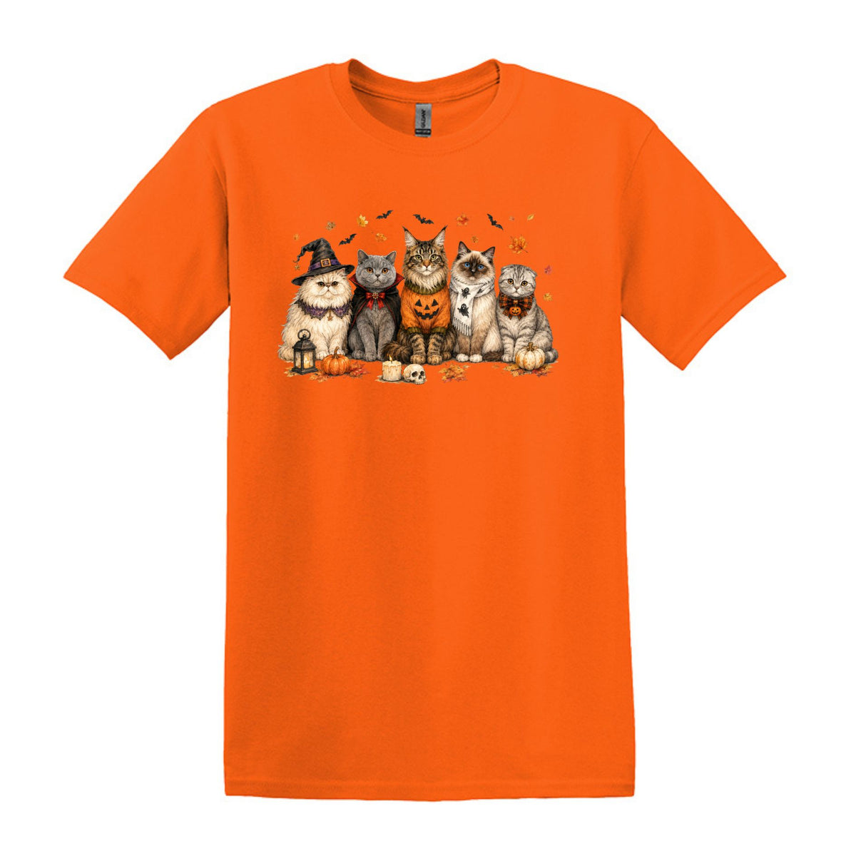 Halloween Cats -  Heavy Cotton Unisex T-shirt