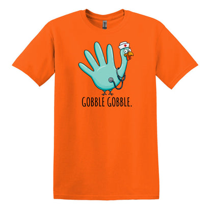 Gobble Gobble Rubber Glove Thanksgiving Nurse – Gildan® Softstyle™ T-Shirt