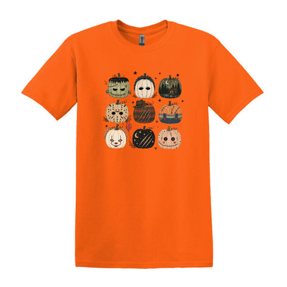 Horror Pumpkins - Hand Drawn - Heavy Cotton Unisex T-shirt