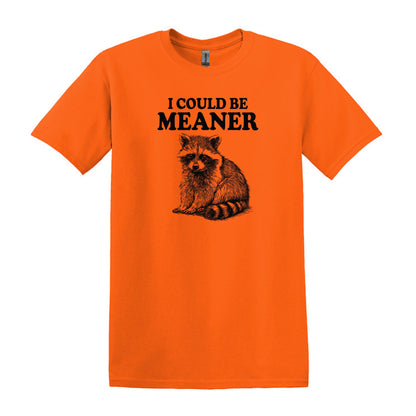 I Could Be Meaner - Funny Raccoon Meme - Gildan Heavy Cotton Unisex T-shirt