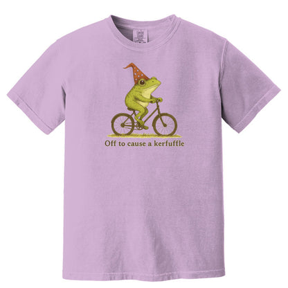 Off to cause a Kerfuffle - Funny Frog Meme Comfort Colors ® Heavyweight Ring Spun T-shirt