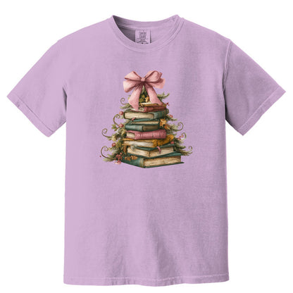 BOOK CHRISTMAS TREE - Comfort Colors ® Heavyweight Ring Spun Tee