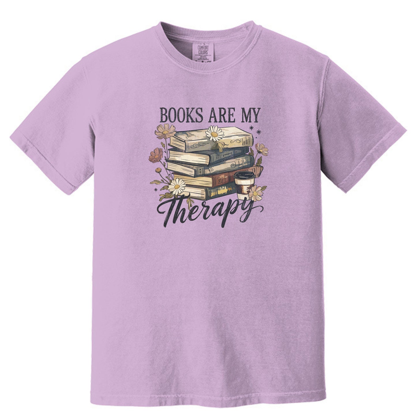 Books are my Therapy - Comfort Colors ® Heavyweight Ring Spun T-shirt