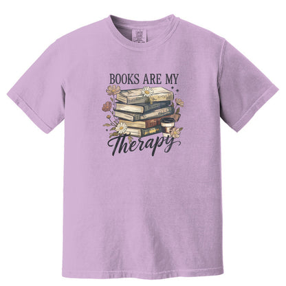 Books are my Therapy - Comfort Colors ® Heavyweight Ring Spun T-shirt