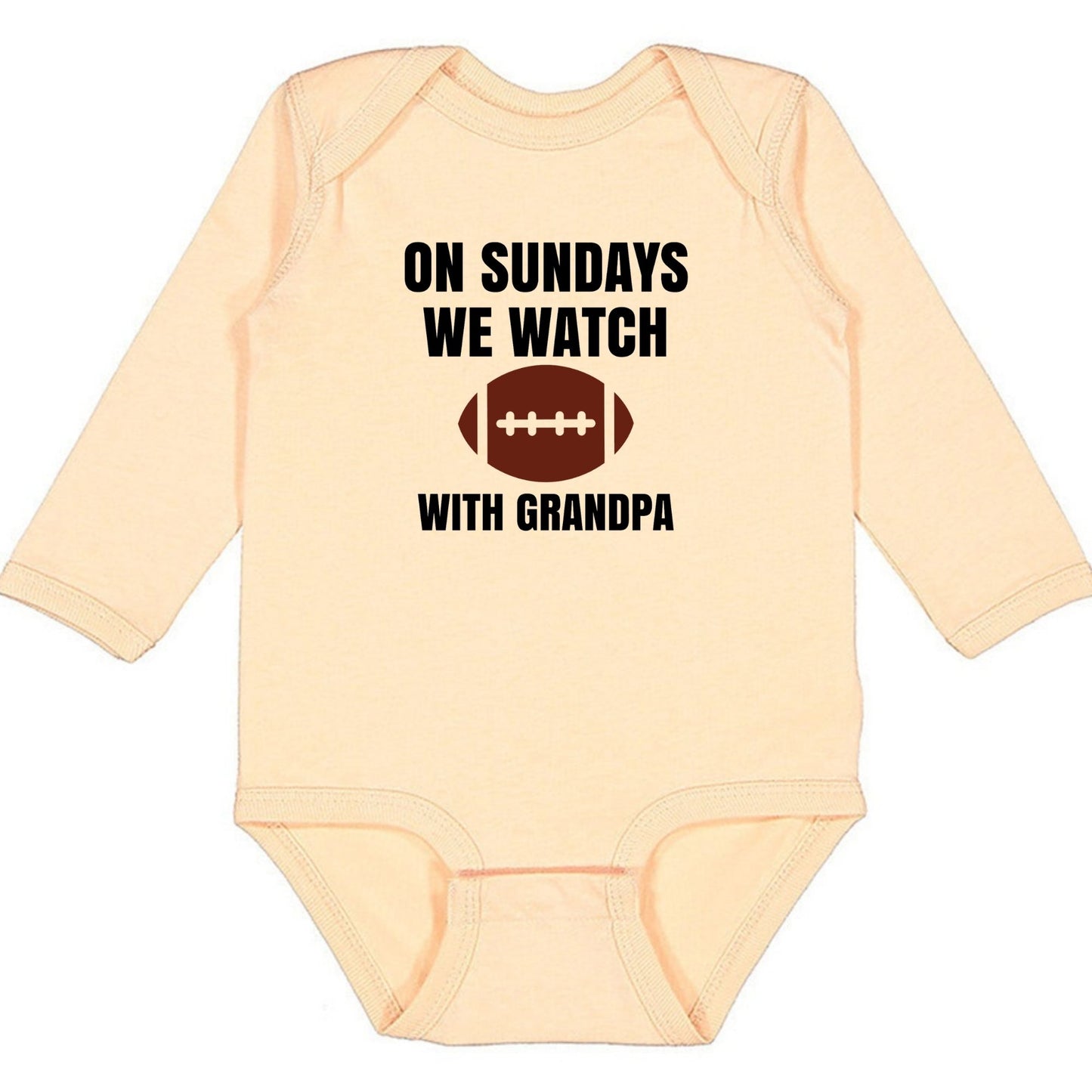 On Sundays we watch football with Daddy/Grandpa - Infant Long Sleeve Bodysuit