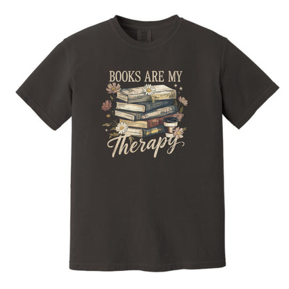 Books are my Therapy - Comfort Colors ® Heavyweight Ring Spun T-shirt