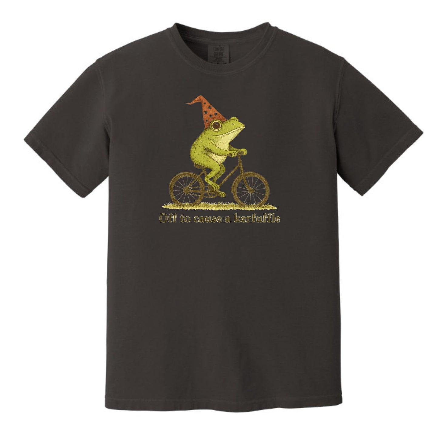 Off to cause a Kerfuffle - Funny Frog Meme Comfort Colors ® Heavyweight Ring Spun T-shirt