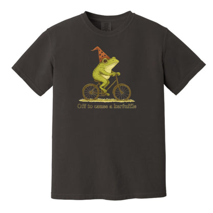 Off to cause a Kerfuffle - Funny Frog Meme Comfort Colors ® Heavyweight Ring Spun T-shirt