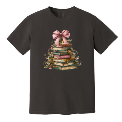 BOOK CHRISTMAS TREE - Comfort Colors ® Heavyweight Ring Spun Tee
