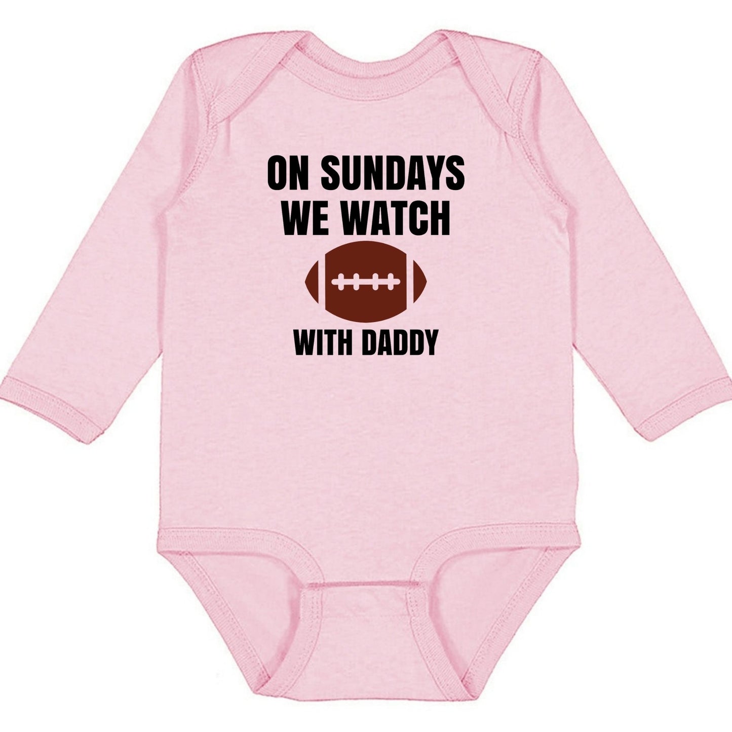On Sundays we watch football with Daddy/Grandpa - Infant Long Sleeve Bodysuit