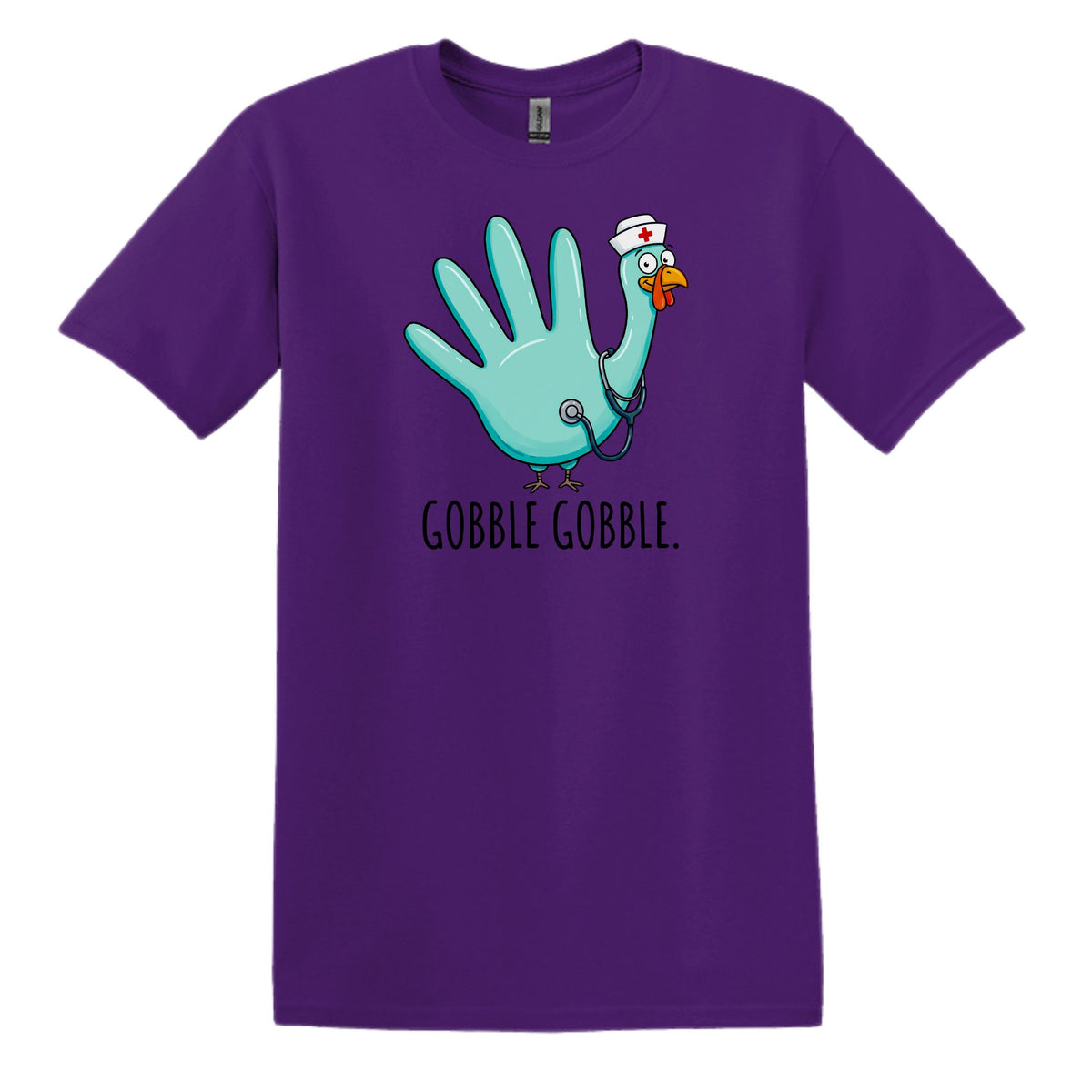 Gobble Gobble Rubber Glove Thanksgiving Nurse – Gildan® Softstyle™ T-Shirt