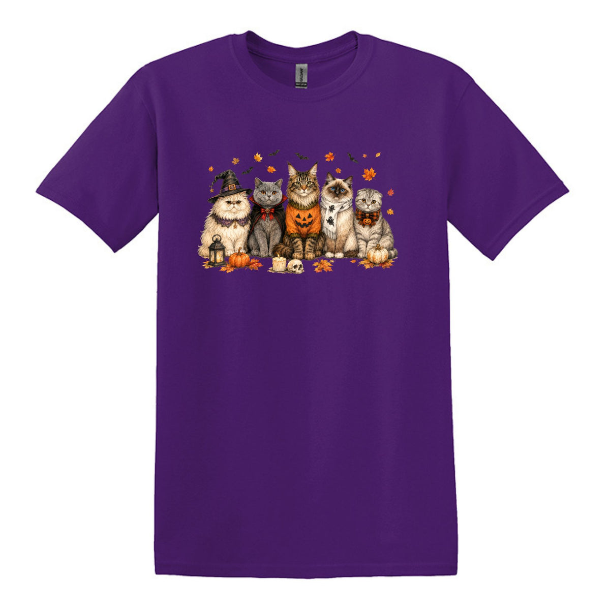 Halloween Cats -  Heavy Cotton Unisex T-shirt