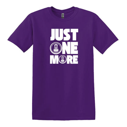 Just One More - T-shirt drôle de canette de bière - Coton lourd unisexe adulte