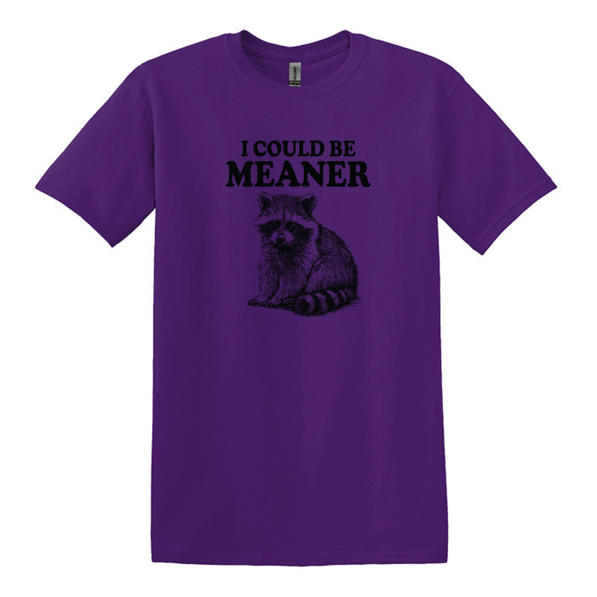 I Could Be Meaner - Funny Raccoon Meme - Gildan Heavy Cotton Unisex T-shirt