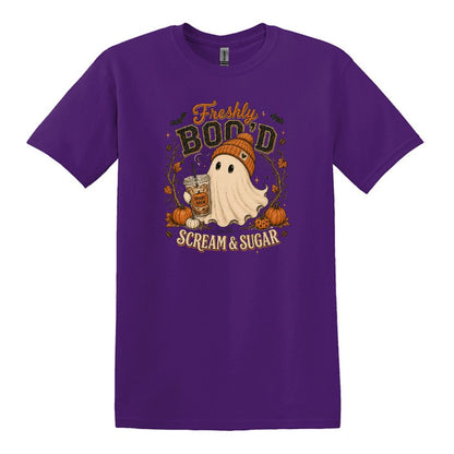 Freshly Boo'd | Scream & Sugar - Fall themed Heavy Cotton Unisex T-shirt