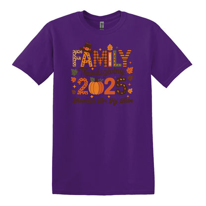 Thankful for my Tribe - 2025 Family Thanksgiving Heavy Cotton T-shirt