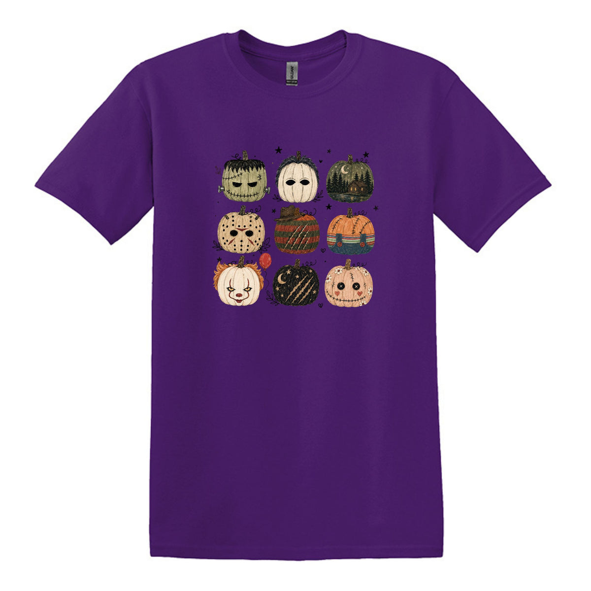 Horror Pumpkins - Hand Drawn - Heavy Cotton Unisex T-shirt