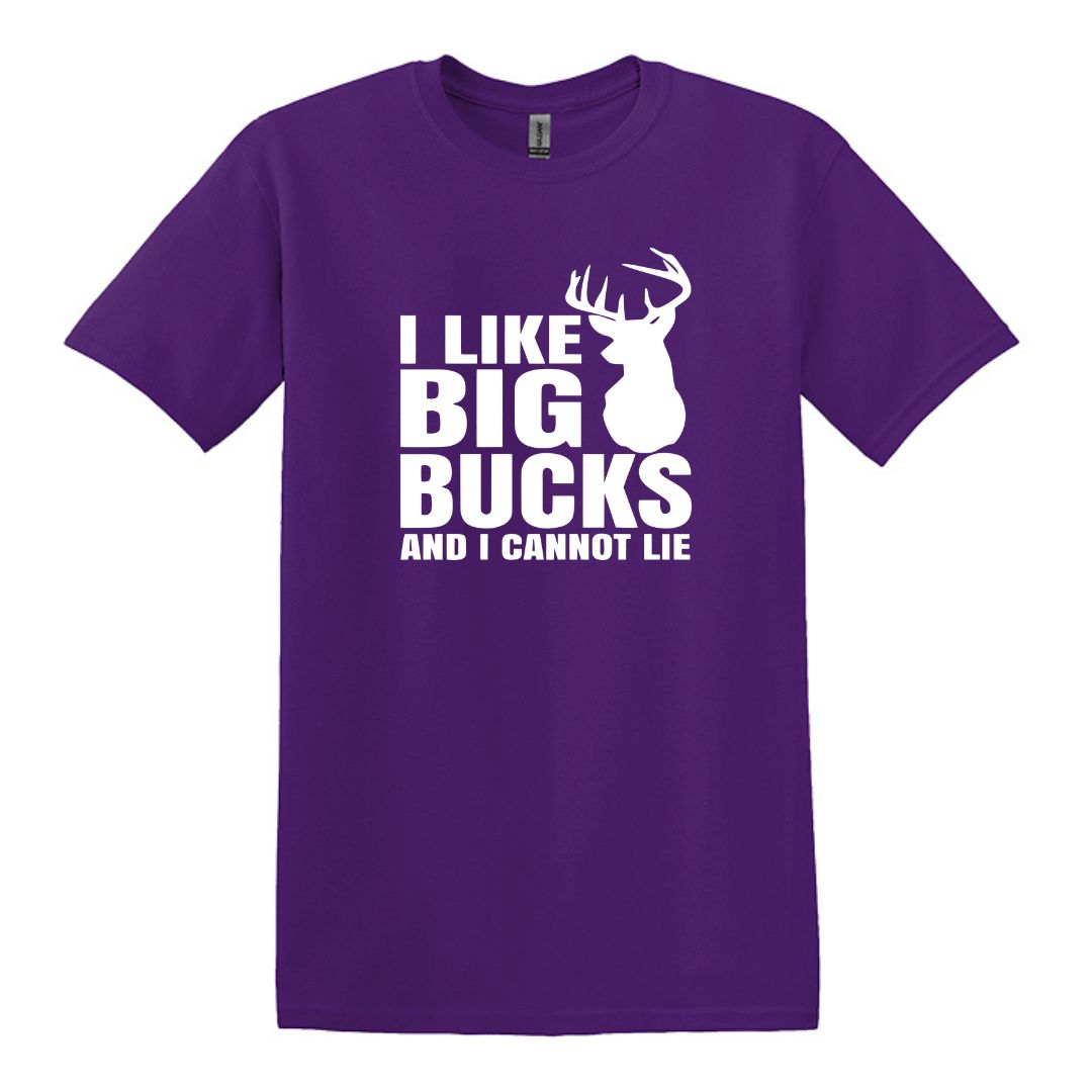 ME GUSTA BIG BUCKS - Camiseta de humor de caza de ciervos - Gildan Adult Unisex Heavy Cotton