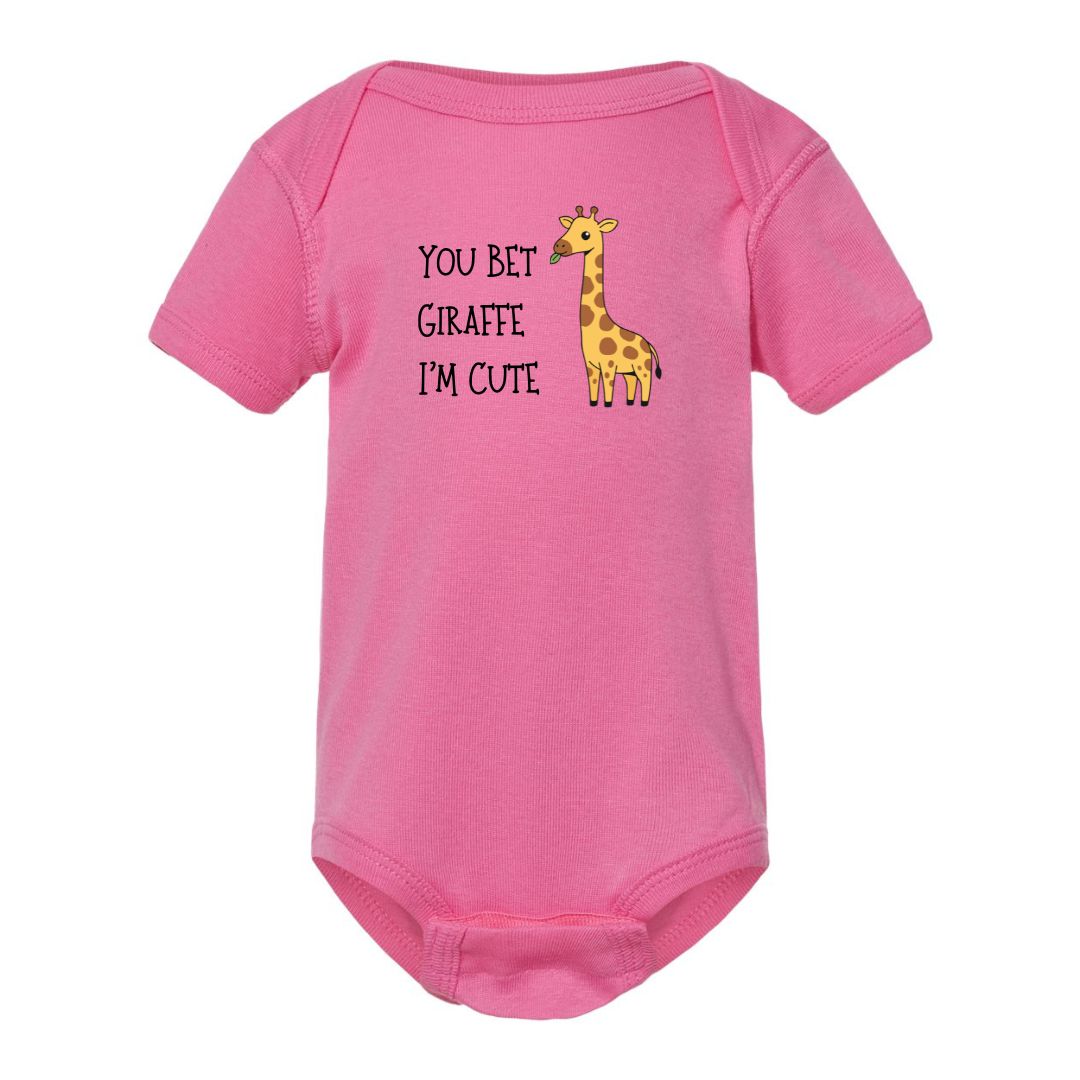 You Bet Giraffe I'm Cute - Infant Ribbed Bodysuit