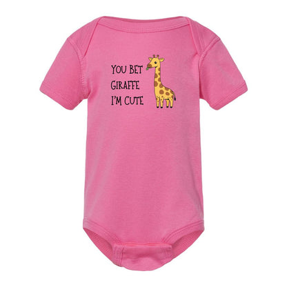 You Bet Giraffe I'm Cute - Infant Ribbed Bodysuit