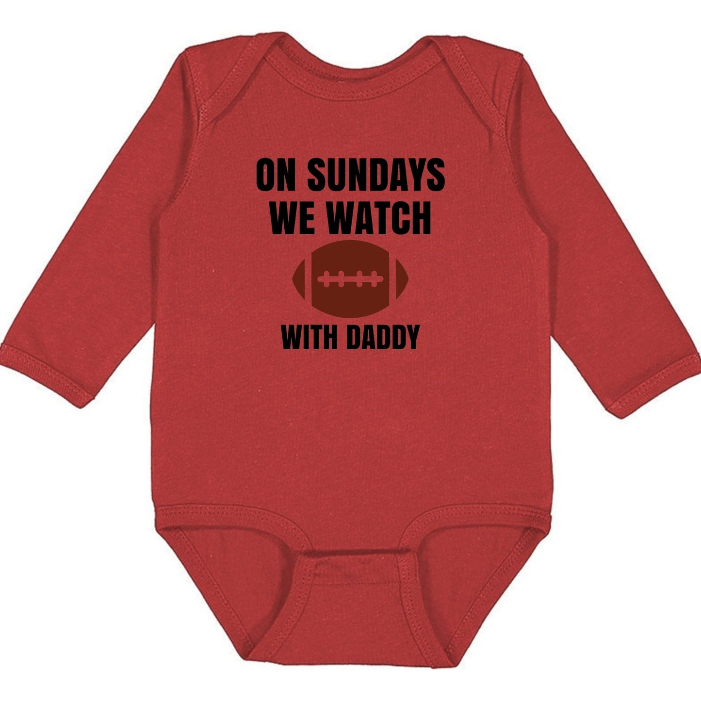 On Sundays we watch football with Daddy/Grandpa - Infant Long Sleeve Bodysuit