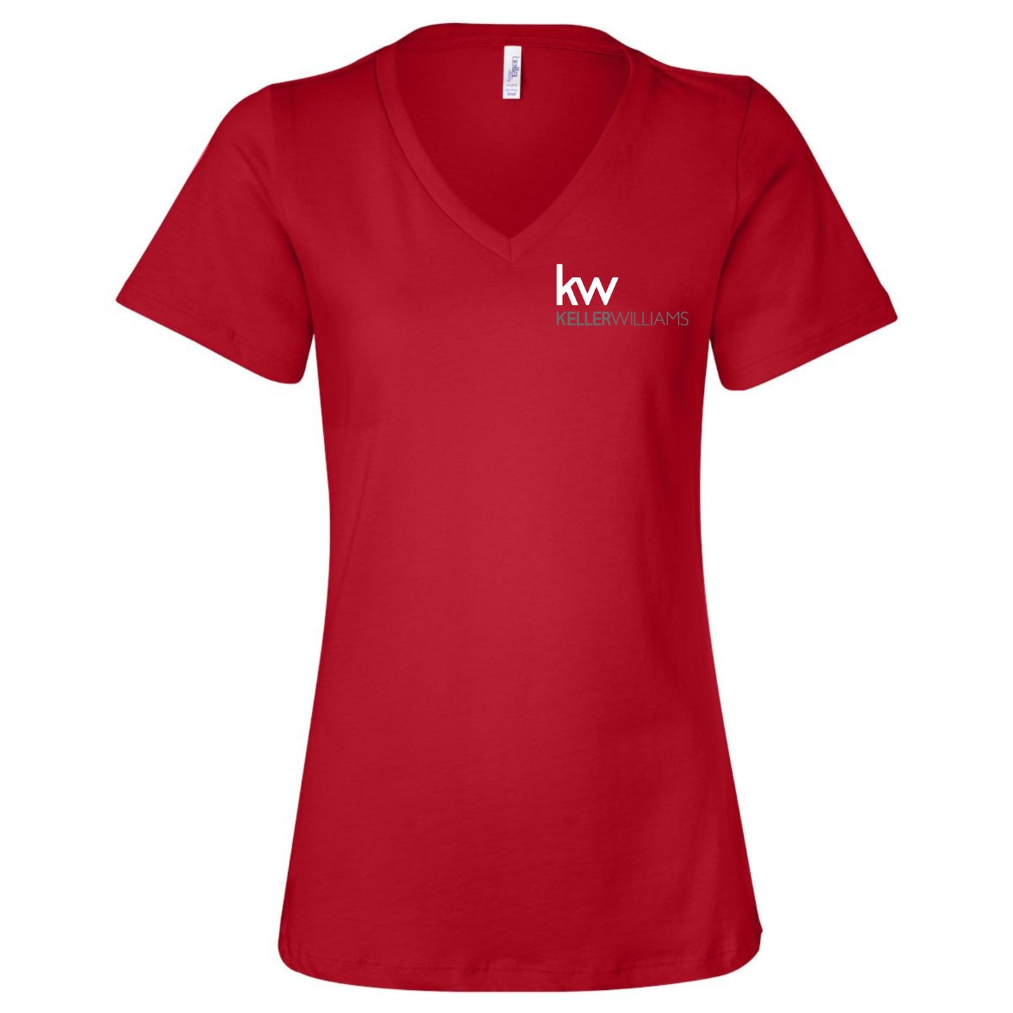 Keller Williams Realtor Chest Logo Women's Relaxed V-Neck T-Shirt