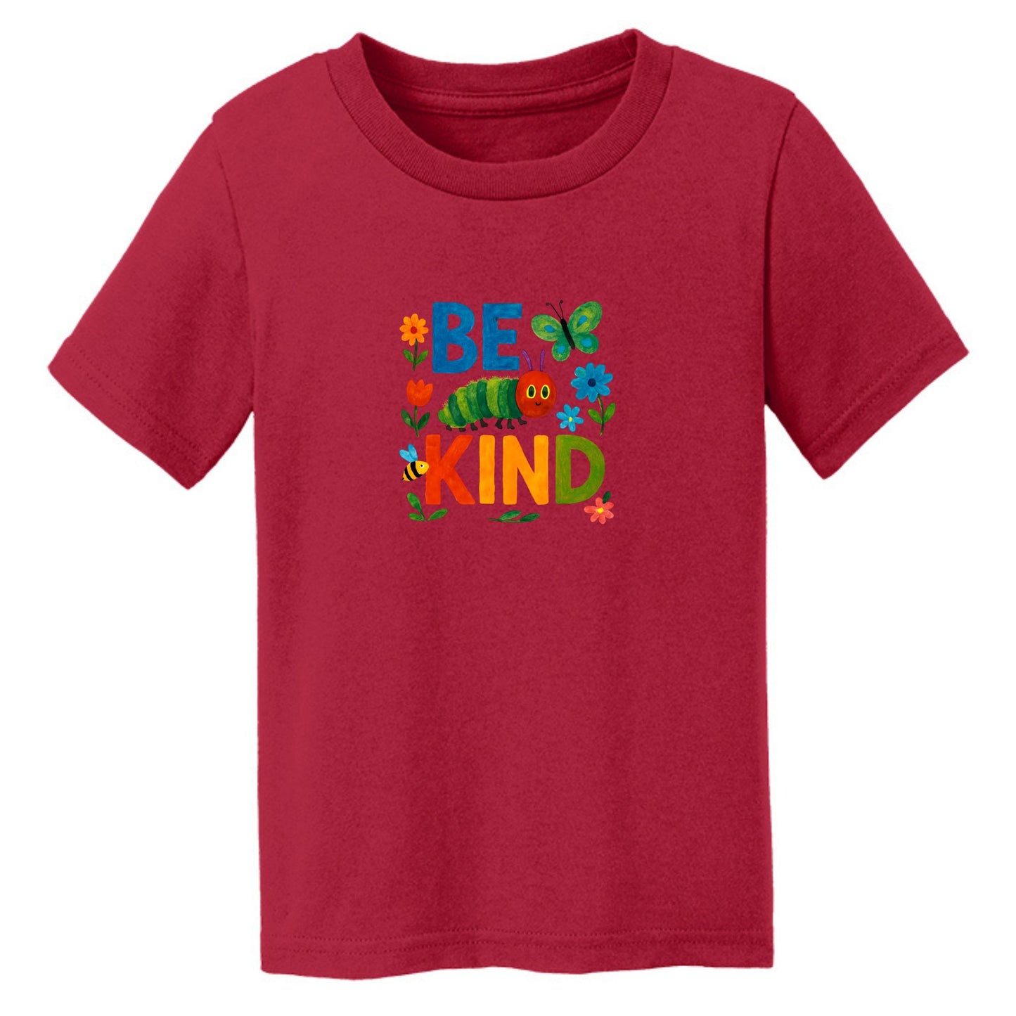 Be Kind - Colorful Caterpillar Toddler T-shirt