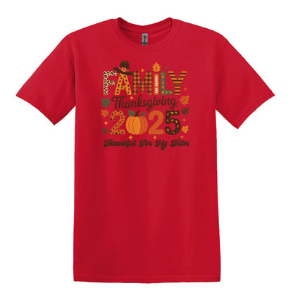 Thankful for my Tribe - 2025 Family Thanksgiving Heavy Cotton T-shirt