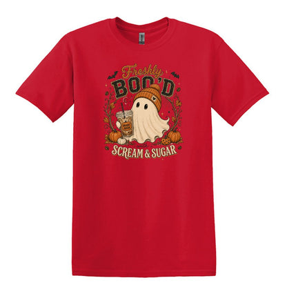 Freshly Boo'd | Scream & Sugar - Fall themed Heavy Cotton Unisex T-shirt