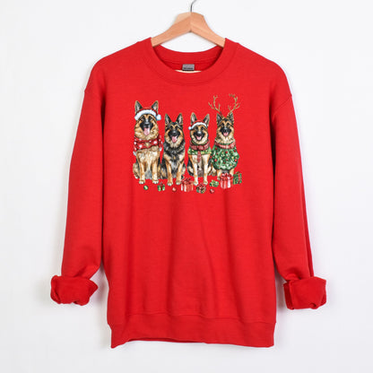 Merry Pups Holiday Sweatshirt – Festive German Shepherds