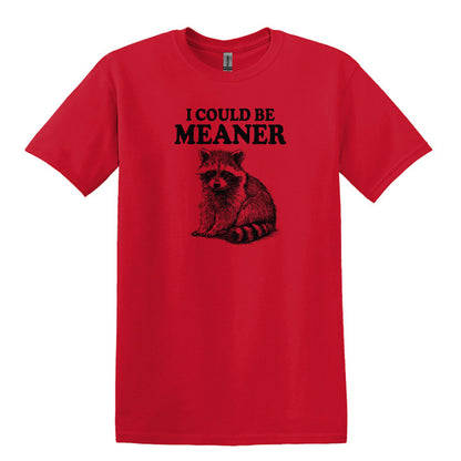 I Could Be Meaner - Funny Raccoon Meme - Gildan Heavy Cotton Unisex T-shirt