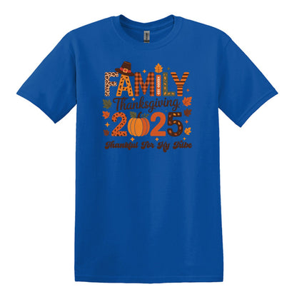 Thankful for my Tribe - 2025 Family Thanksgiving Heavy Cotton T-shirt
