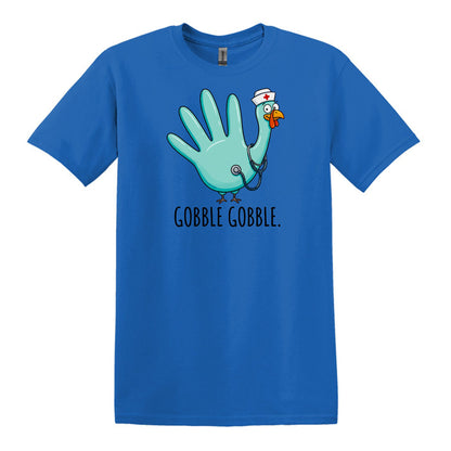 Gobble Gobble Rubber Glove Thanksgiving Nurse – Gildan® Softstyle™ T-Shirt