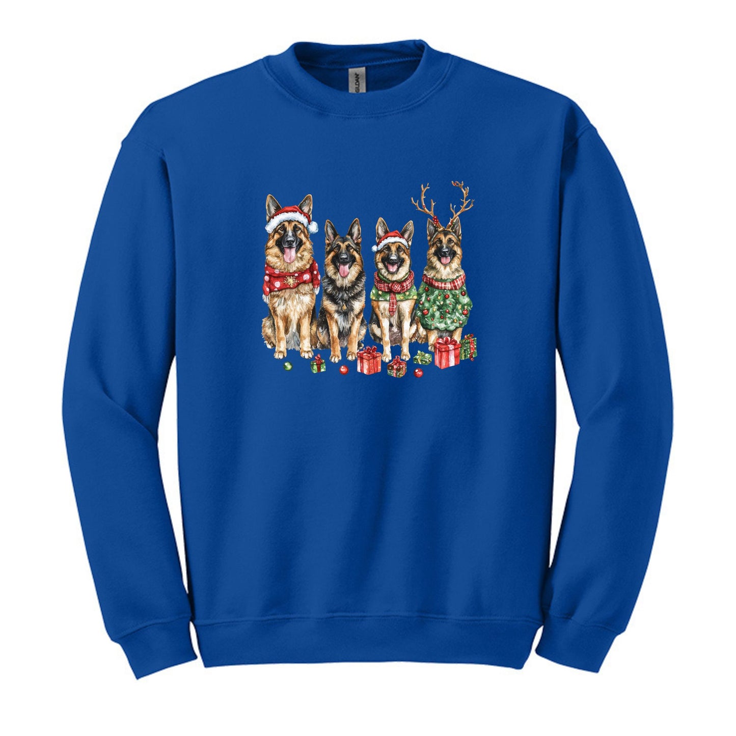 Merry Pups Holiday Sweatshirt – Festive German Shepherds