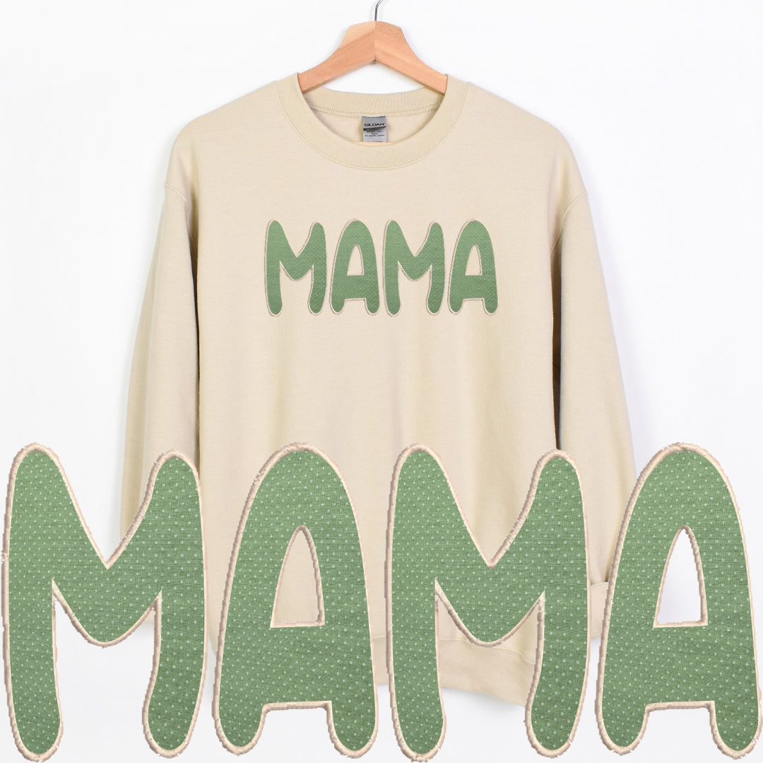 Embroidered Custom Mama, Auntie or Grandma Crewneck Sweatshirt - Choose from various patterns!