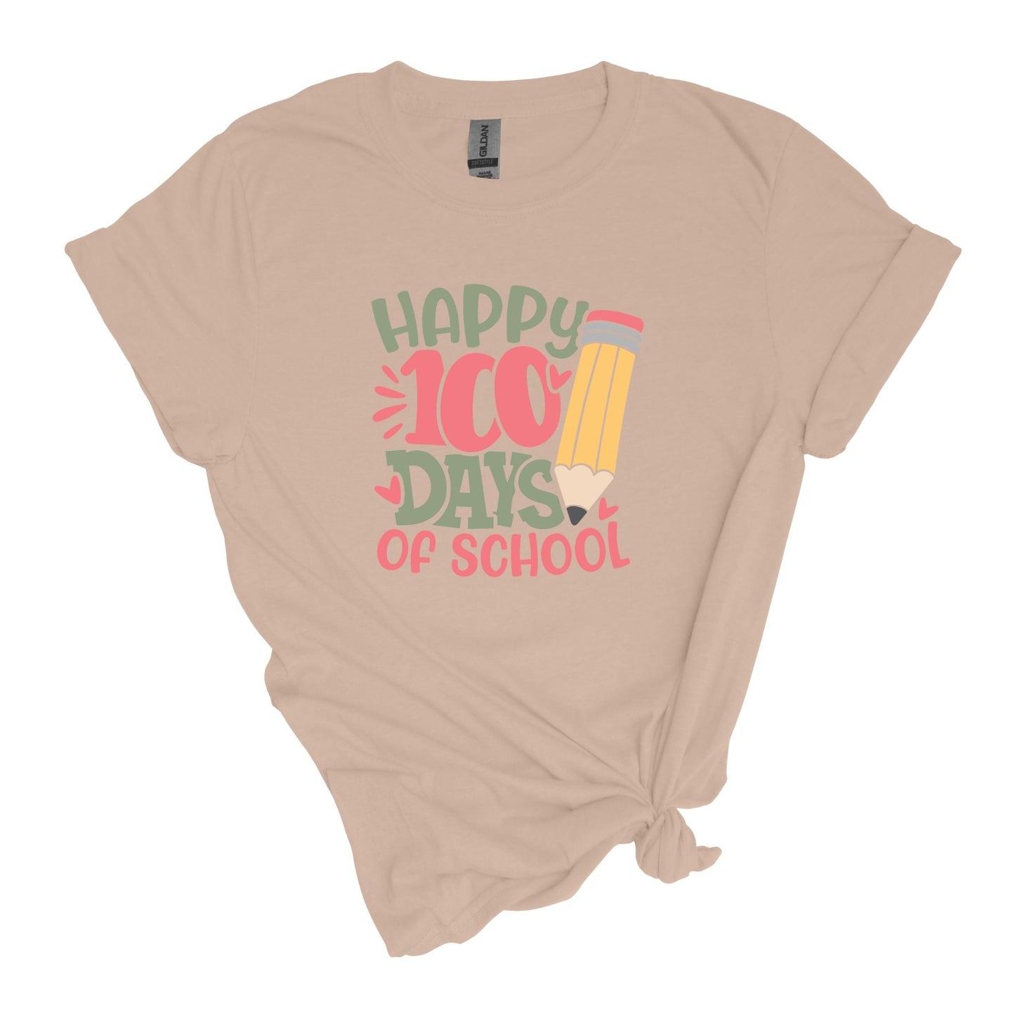 Happy 100 days of School Celebration Shirt for Teachers - Adult Unisex Soft Style T-shirt