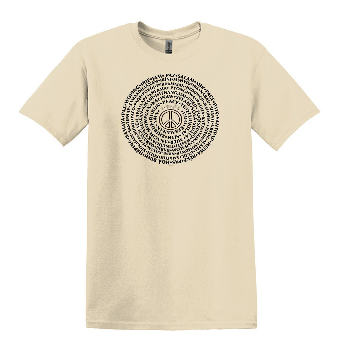 Can You Say PEACE - Gildan Heavy Cotton Unisex T-shirt - artwork designed by Cynthia NeJame