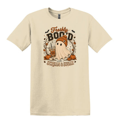 Freshly Boo'd | Scream & Sugar - Fall themed Heavy Cotton Unisex T-shirt