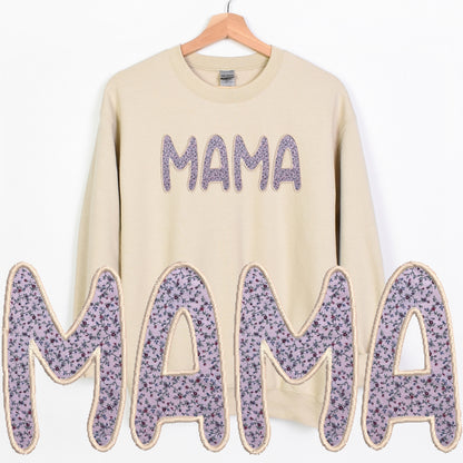 Embroidered Custom Mama, Auntie or Grandma Crewneck Sweatshirt - Choose from various patterns!