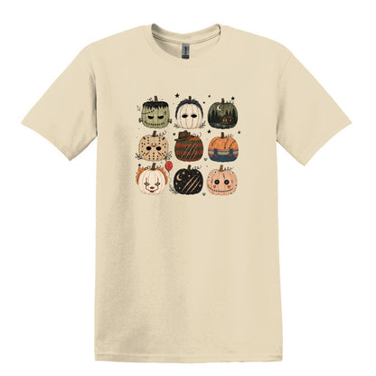 Horror Pumpkins - Hand Drawn - Heavy Cotton Unisex T-shirt