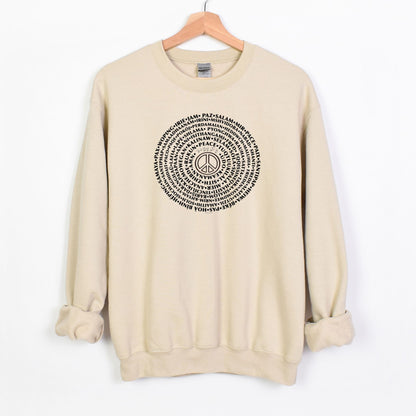 Can You Say PEACE - Gildan Crewneck - artwork designed by Cynthia NeJame