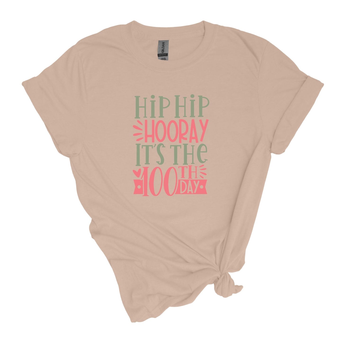 Hip Hip ¡Hurra, es el día número 100! - Camisa para profesores - Camiseta unisex para adultos de estilo suave 
