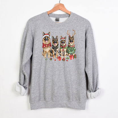 Merry Pups Holiday Sweatshirt – Festive German Shepherds