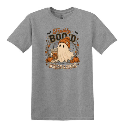 Freshly Boo'd | Scream & Sugar - Fall themed Heavy Cotton Unisex T-shirt