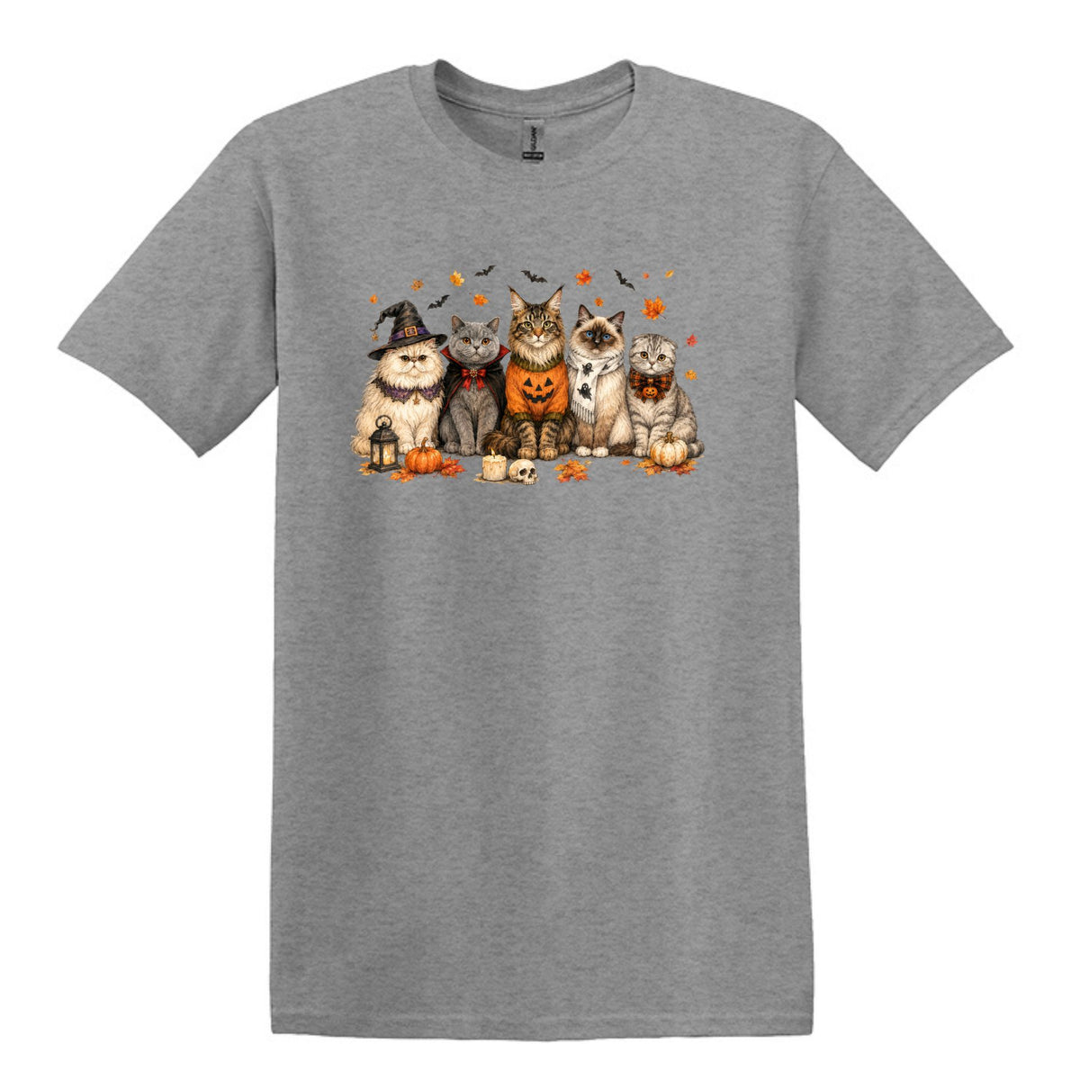 Halloween Cats -  Heavy Cotton Unisex T-shirt