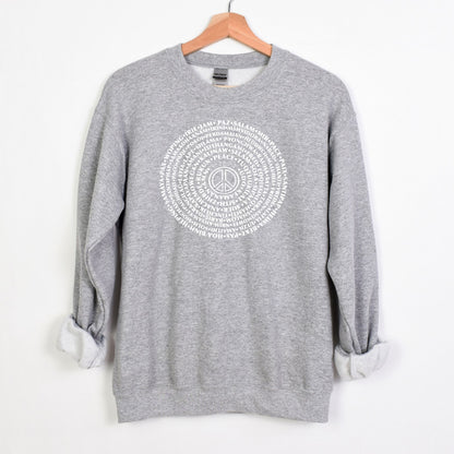 Can You Say PEACE - Gildan Crewneck - artwork designed by Cynthia NeJame