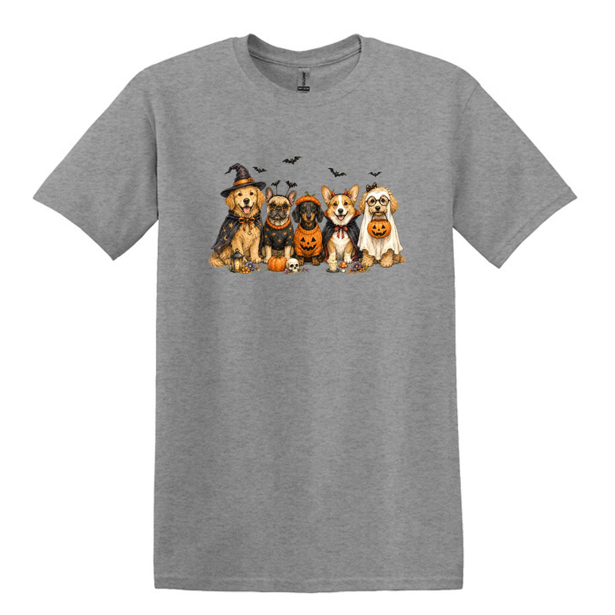 Halloween Pups -  Heavy Cotton Unisex T-shirt