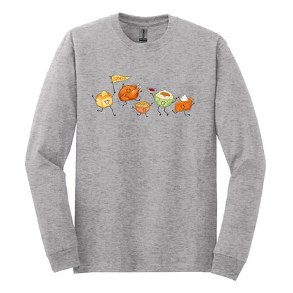 Thankful Fun Doodle Art | Gildan® Heavy Cotton™ 100% Cotton Long Sleeve T-Shirt
