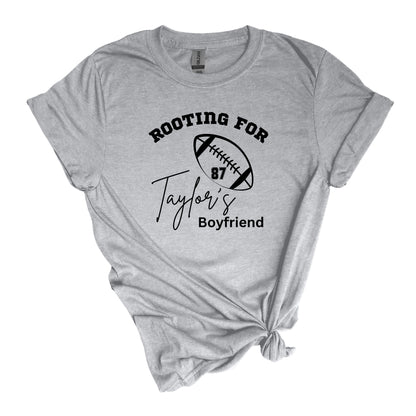 Enracinement pour le petit ami de Taylor - T-shirt de football unisexe pour adultes 